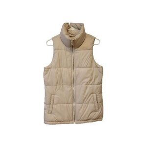Old Navy Puffer Light Beige Size Tall S Women Zip Vest